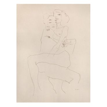 Canvastavla - Egon Schiele - Two Nudes