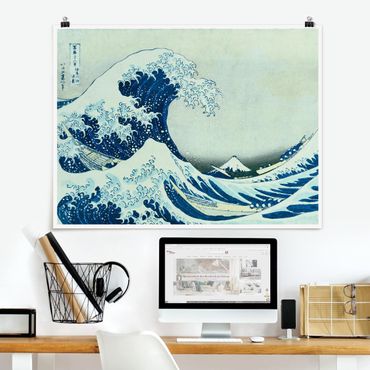 Poster - Katsushika Hokusai - Die grosse Welle von Kanagawa - Querformat 3:4