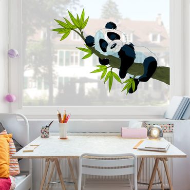 Fensterfolie - Fenstersticker - Schlafender Panda