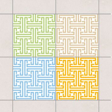Fliesenaufkleber - Dekoratives Labyrinth Farbset