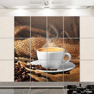 Fliesenbild - Kaffee am Morgen