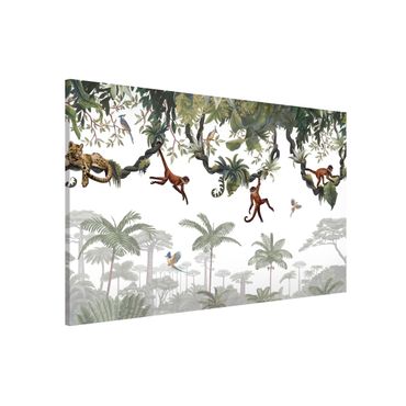 Magnettavla - Cheeky monkeys in tropical canopies