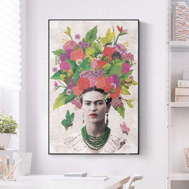 Ljuddämpande tavla - Frida Kahlo - Flower Portrait