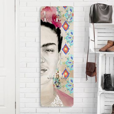 Garderobe - Frida mit rosa Blüten I