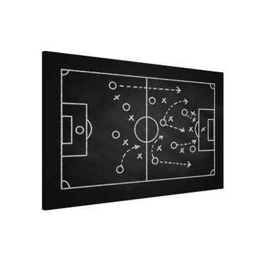 Magnettafel - Fußballstrategie auf Tafel - Querformat 3:2