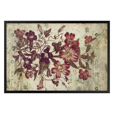 Fußmatte - Vintage Pflanzenzeichnung