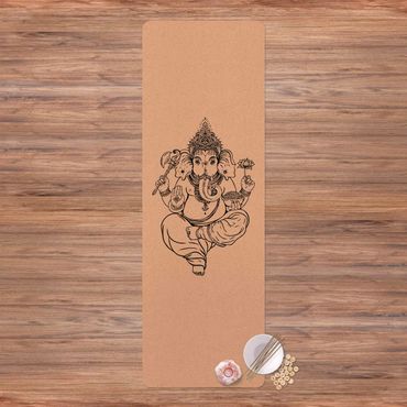 Yogamatte Kork - Ganesha