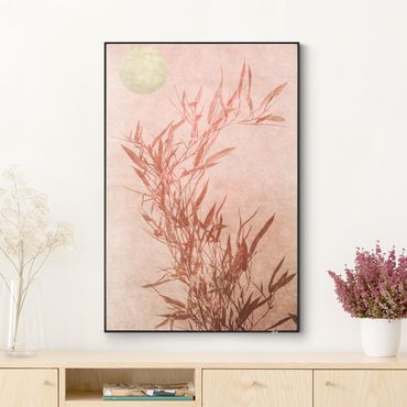 Utbytbar tavla - Golden Sun Pink Bamboo
