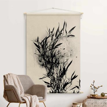 Gobeläng - Graphical Plant World - Black Bamboo
