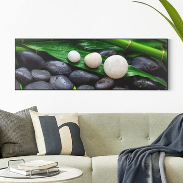 Utbytbar tavla - Green Bamboo With Zen Stones