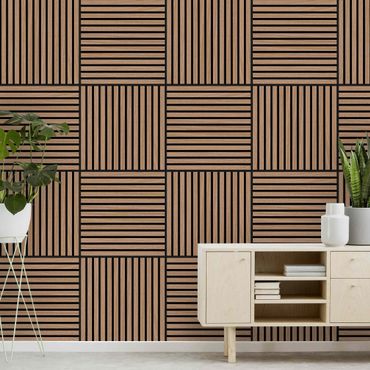 Akustisk panel - Wooden Wall Oak dark - 52x52 cm