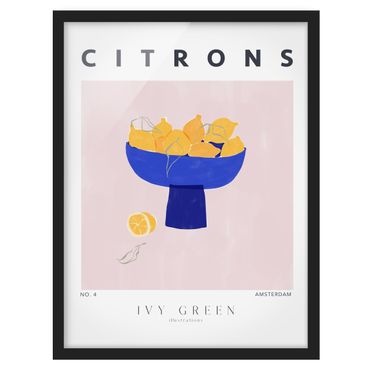 Tavla med ram - Ivy Green Illustrations - Citrons