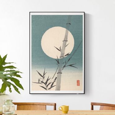 Ljuddämpande tavla - Japanese Drawing Bamboo And Moon