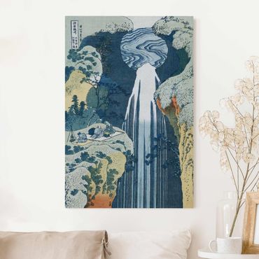 Akustiktavla - Katsushika Hokusai – The Waterfall Of Amida