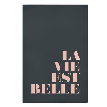 Canvastavla - La Vie est Belle saying