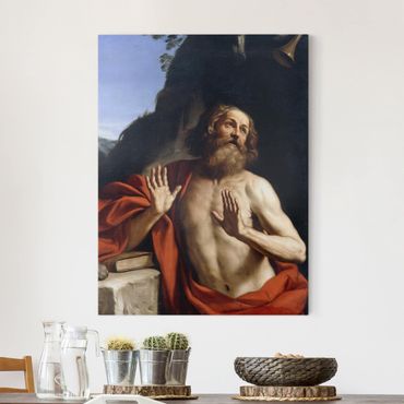 Leinwandbild - Guercino - Der heilige Hieronymus in der Wüste - Hoch 3:4