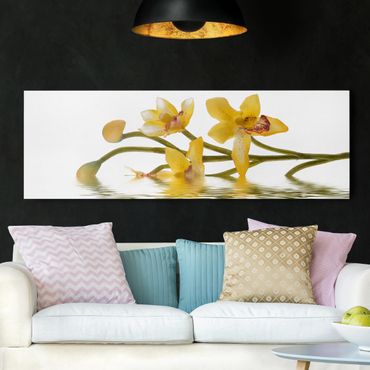 Leinwandbild - Saffron Orchid Waters - Panorama Quer