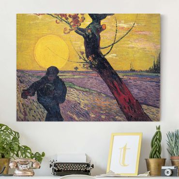 Leinwandbild - Vincent van Gogh - Sämann bei untergehender Sonne - Quer 4:3