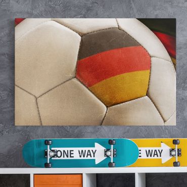 Leinwandbild - Vintage Fussball Deutschland - Quer 3:2