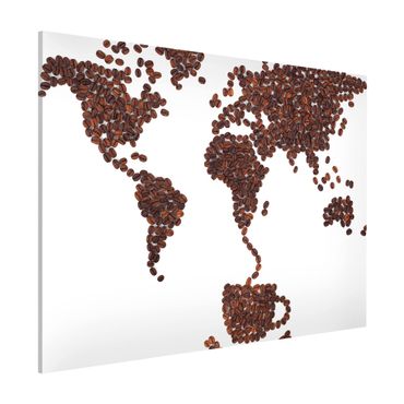 Magnettafel - Kaffee um die Welt - Memoboard Querformat