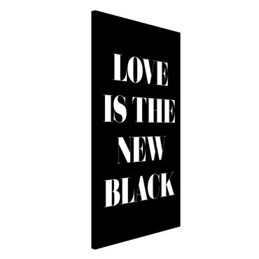 Magnettafel - Love is the new black - Memoboard Hochformat
