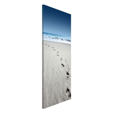 Magnettafel - Spuren im Sand - Memoboard Panorama Hoch
