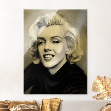 Glasbild - Marilyn privat - Hochformat 4:3