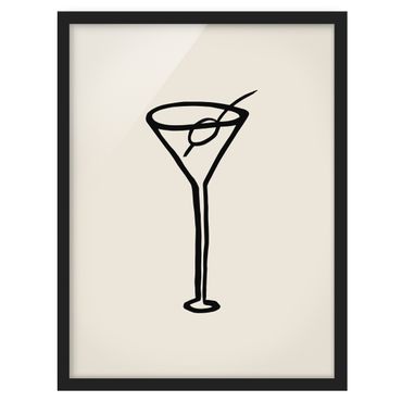 Tavla med ram - Martini with Olive