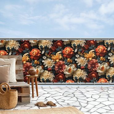 Insynsskydd för balkong - Opulent flower pattern