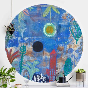 Runde Tapete selbstklebend - Paul Klee - Versunkene Landschaft