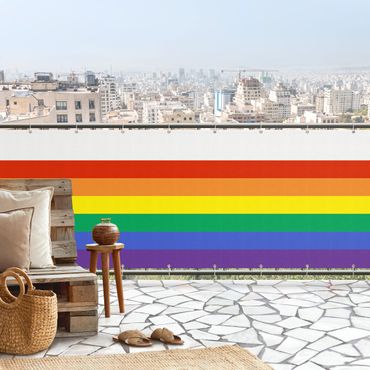 Insynsskydd för balkong - Rainbow Stripes