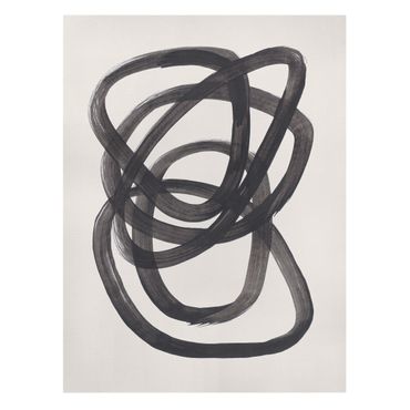 Canvastavla - Black Spirals
