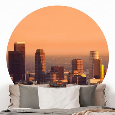 Runde Tapete selbstklebend - Skyline of Los Angeles