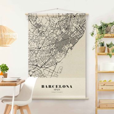 Gobeläng - Barcelona City Map - Classic