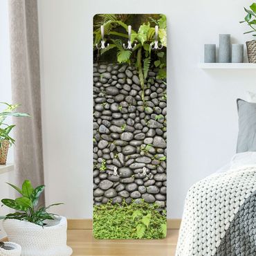 Garderobe - Steinwand Mit Pflanzen