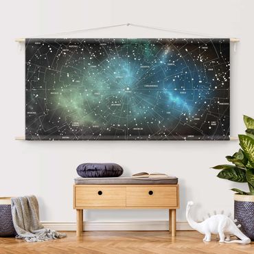 Gobeläng - Stellar Constellation Map Galactic Nebula