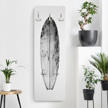 Klädhängare vägg träpanel - Surfboard