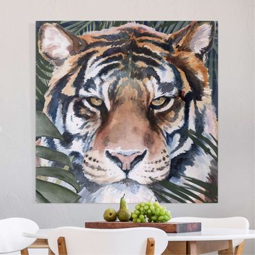 Canvastavla - Tiger In The Jungle