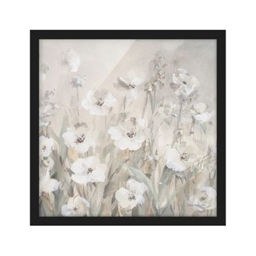 Tavla med ram - White summer flowers