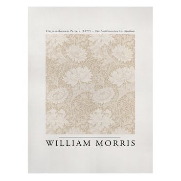 Canvastavla - William Morris - Chrysanthemum Pattern Beige