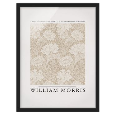 Tavla med ram - William Morris - Chrysanthemum Pattern Beige