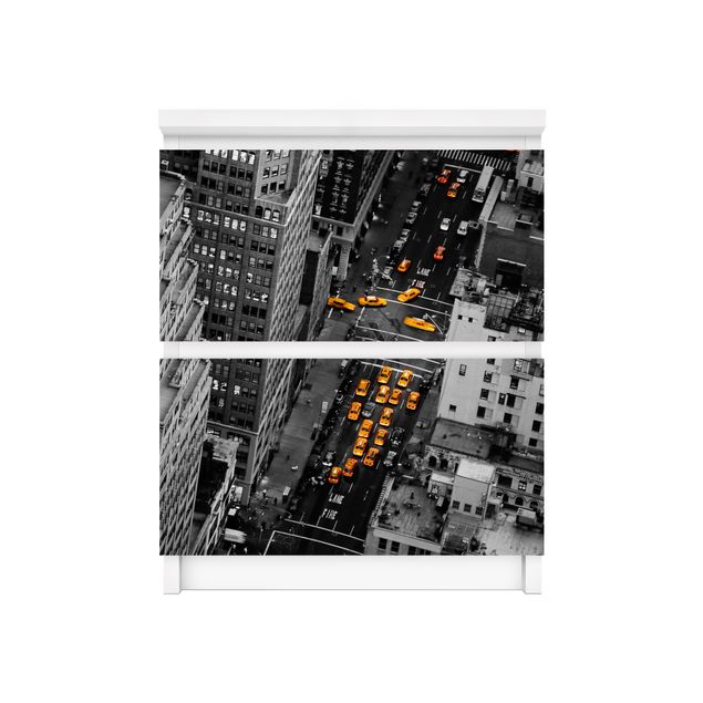 Självhäftande folier svart Taxi Lights Manhattan