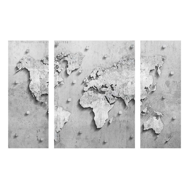 Glastavlor världskartor Concrete World Map