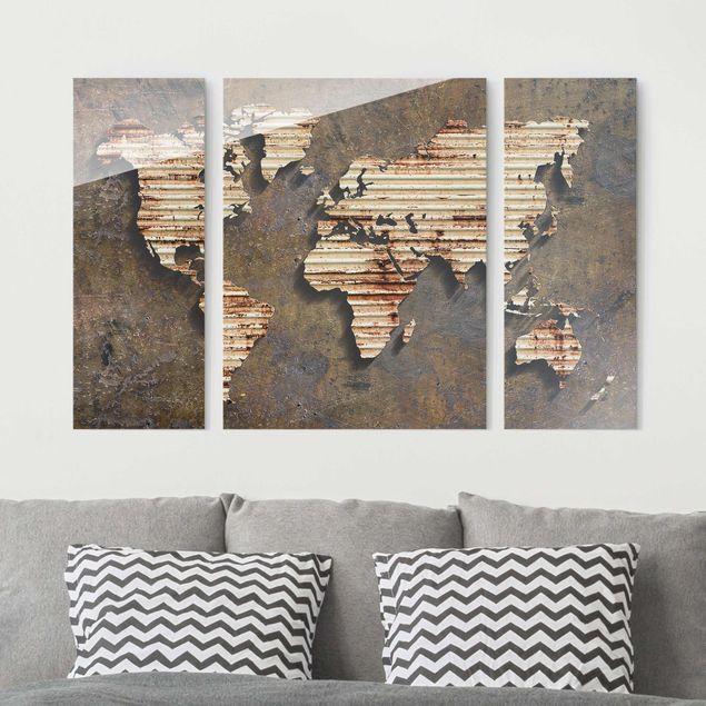 Kök dekoration Rust World Map