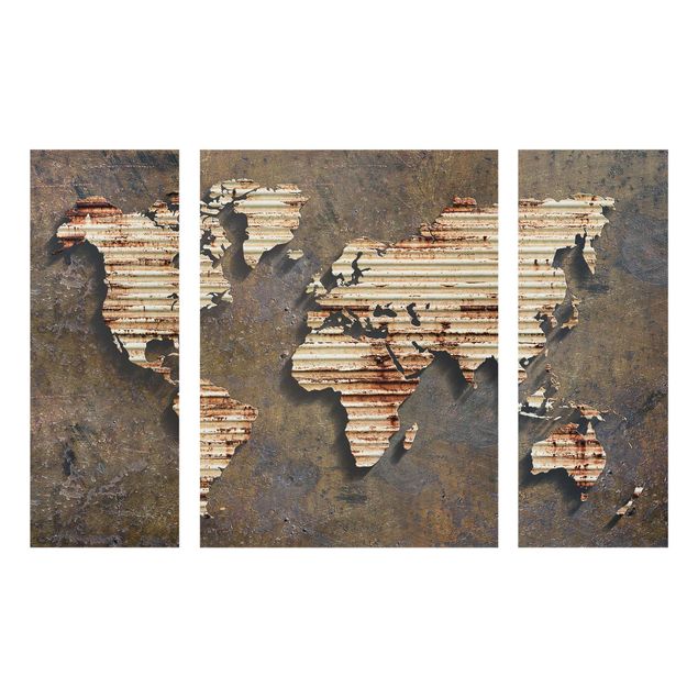 Glastavlor världskartor Rust World Map