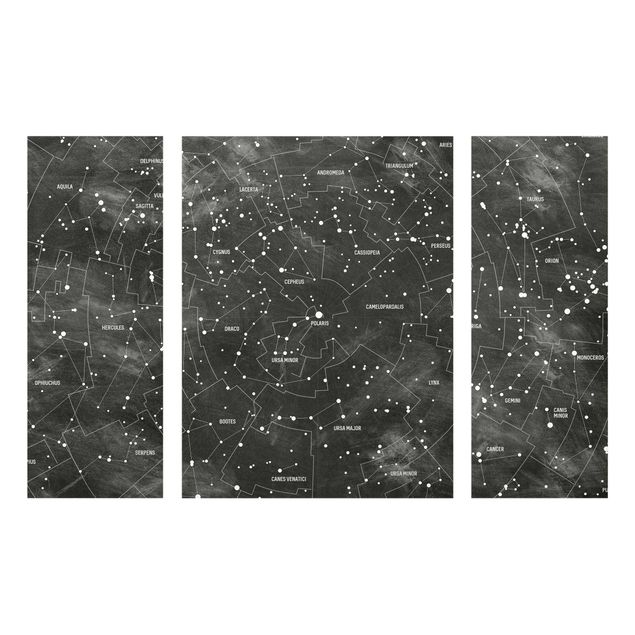 Tavlor arkitektur och skyline Map Of Constellations Blackboard Look