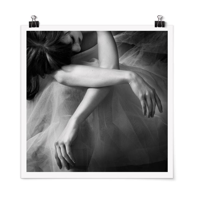 Posters svart och vitt The Hands Of A Ballerina