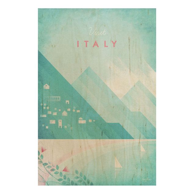 Trätavlor landskap Travel Poster - Italy