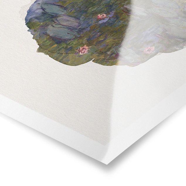 Posters blommor  WaterColours - Claude Monet - Water Lilies (Nympheas)