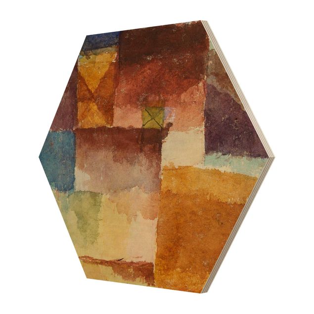 Hexagonala tavlor Paul Klee - In the Wasteland